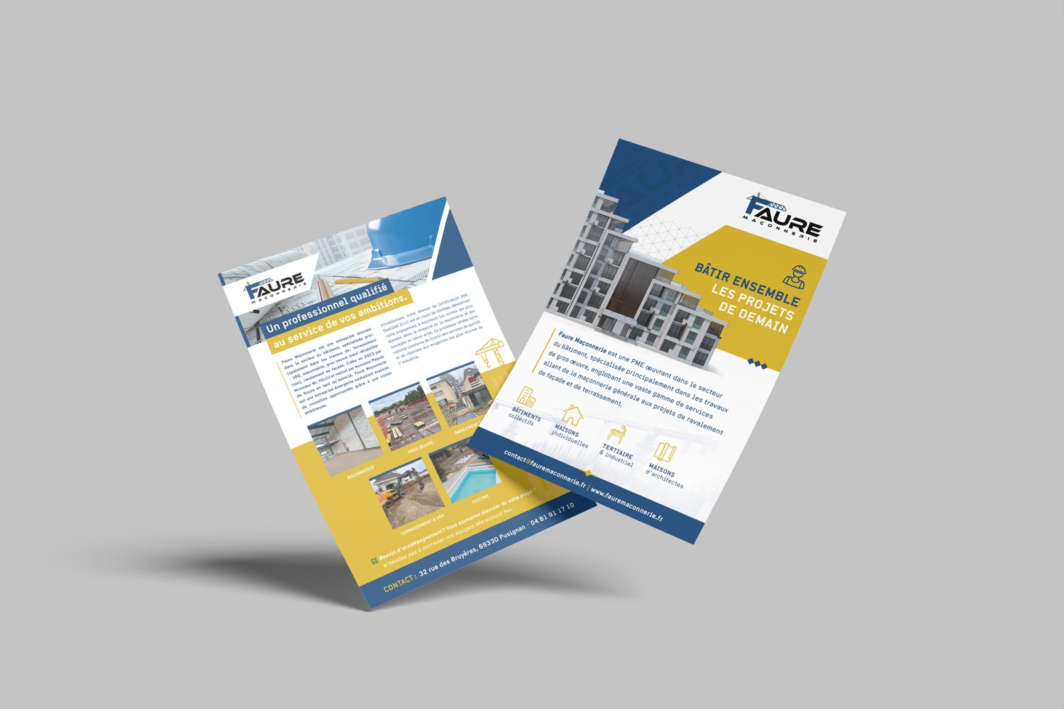 Flyer réalisé par Nidyanet pour Faure maçonnerie