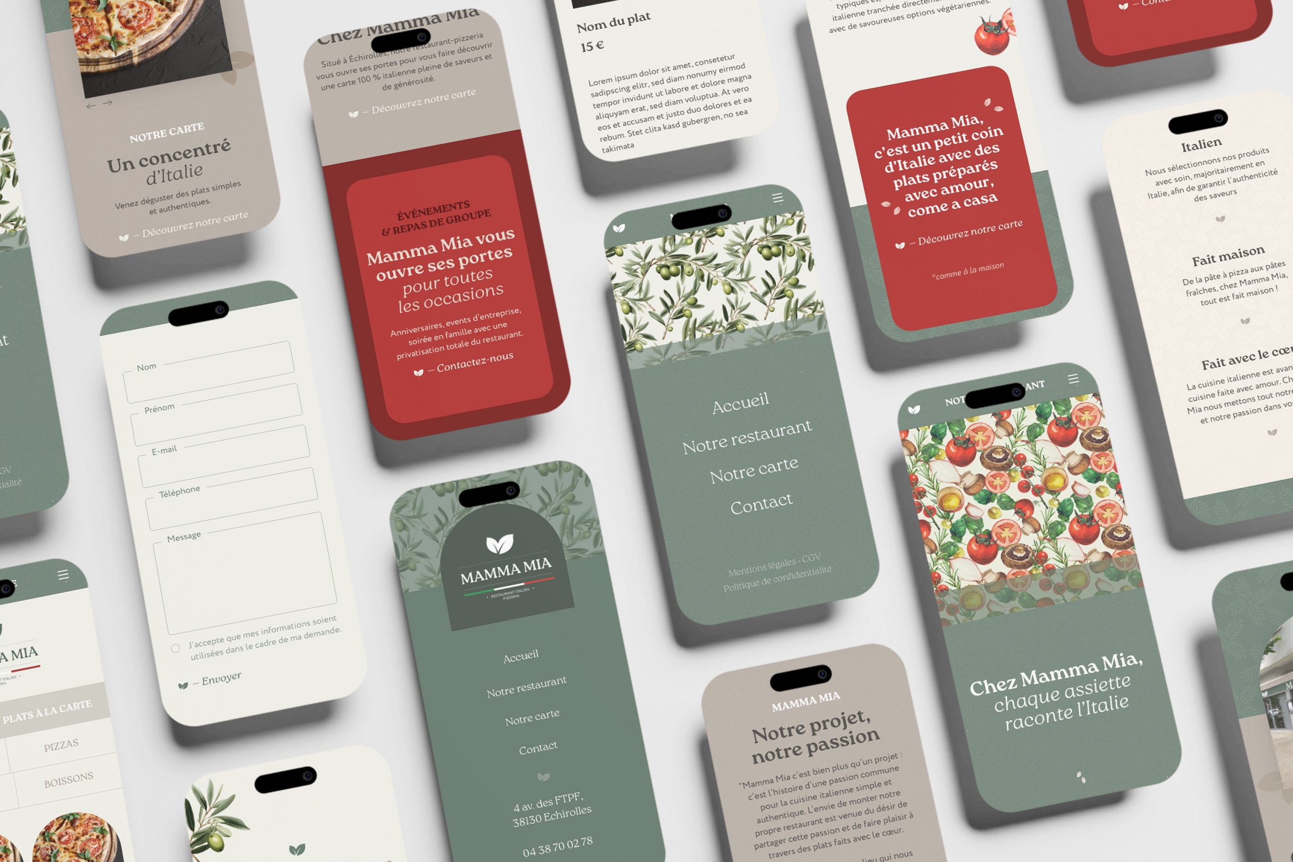 Version mobile et responsive réalisé par Nidyanet pour Mamma Mia