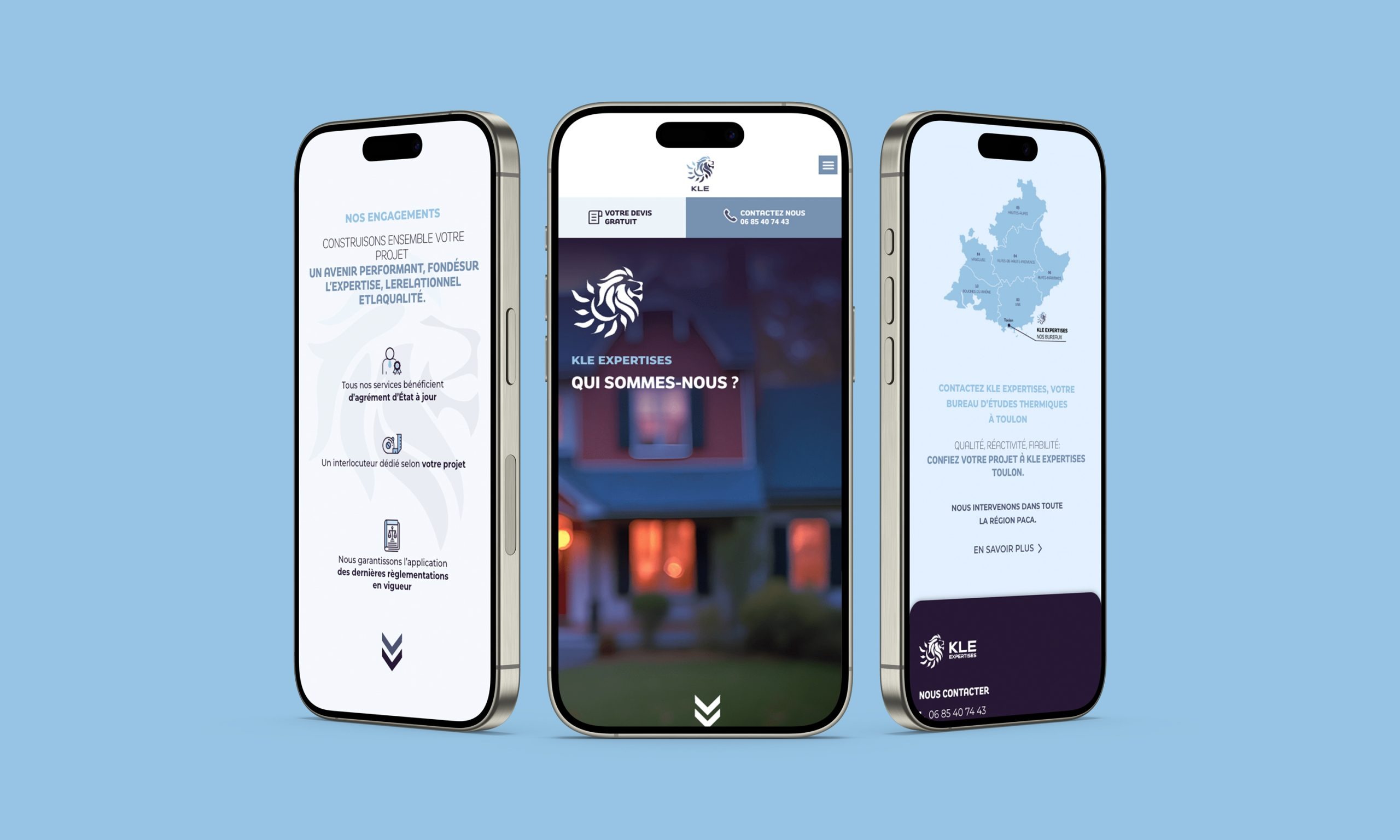Version mobile et responsive réalisé par Nidyanet pour KLE