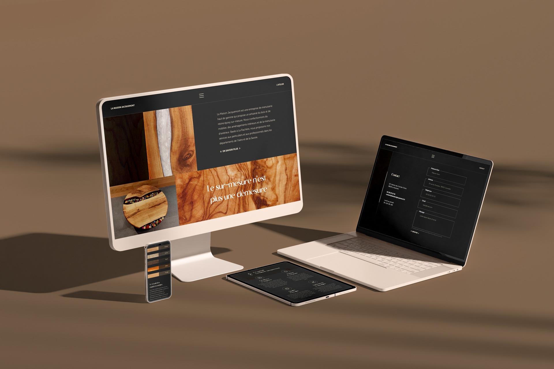 Version mobile et responsive réalisé par Nidyanet pour Maison Jacquemont