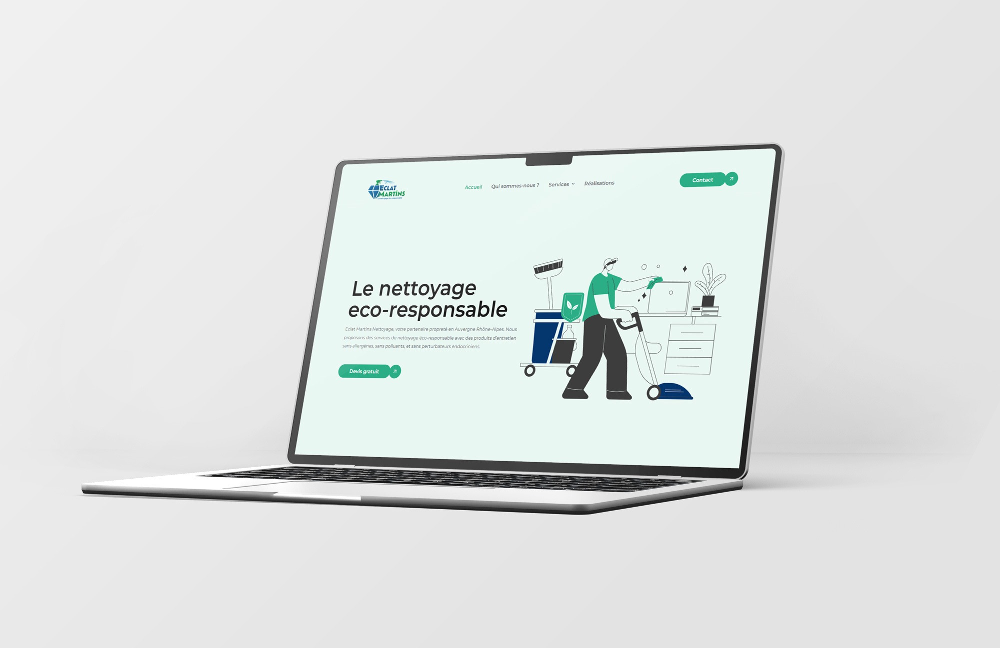 Site internet réalisé par Nidyanet pour Martins nettoyage