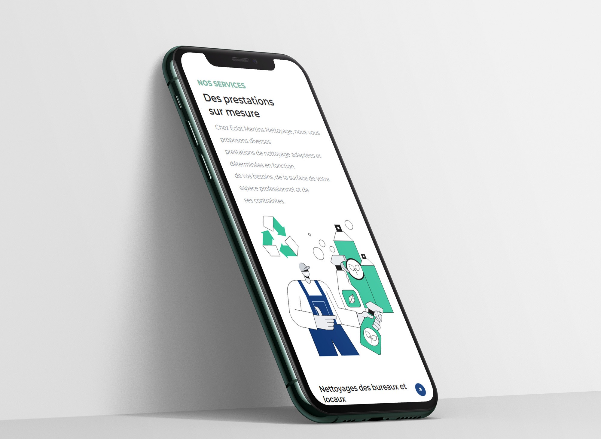 Site internet réalisé par Nidyanet pour Martins nettoyage