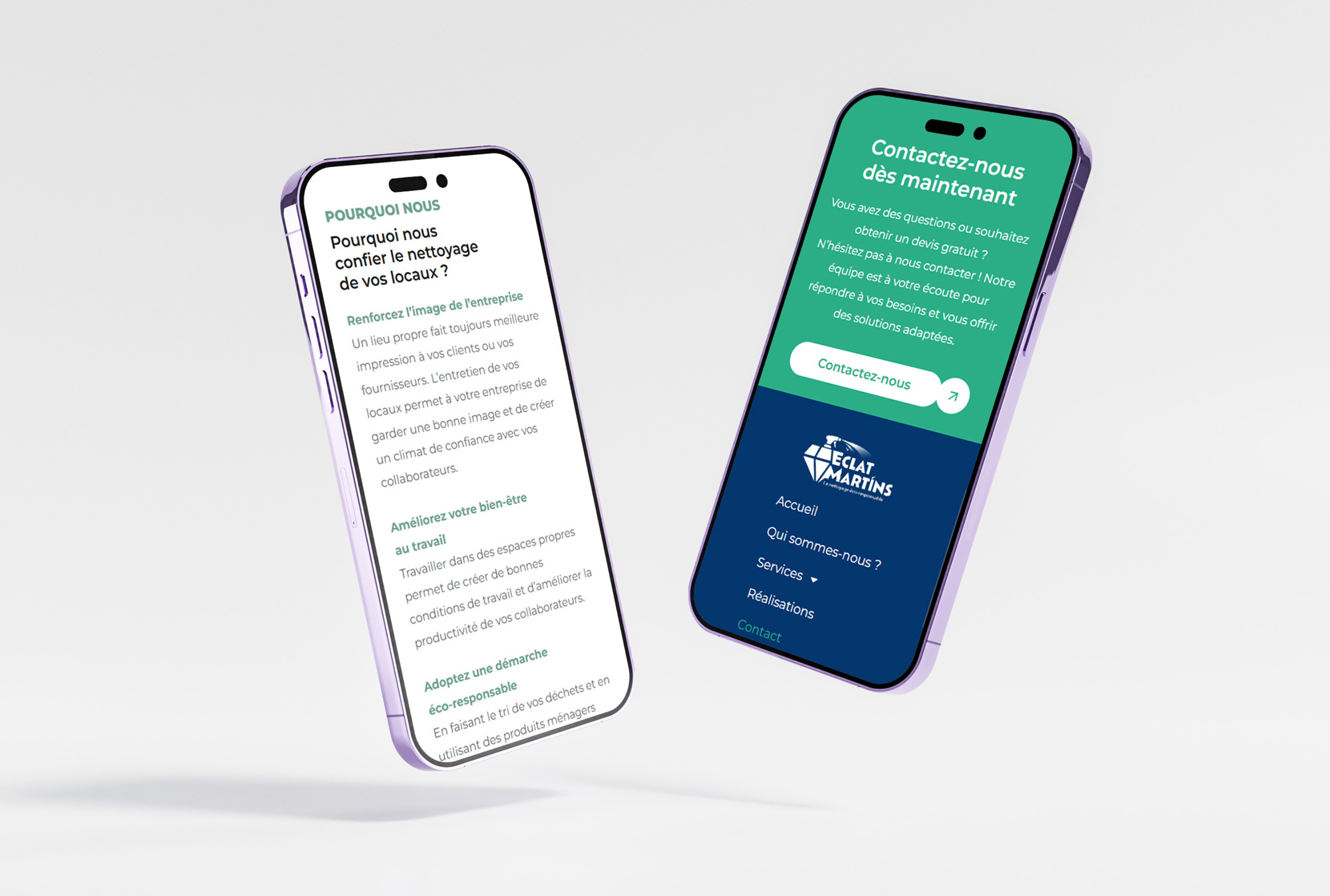 Site internet réalisé par Nidyanet pour Martins nettoyage