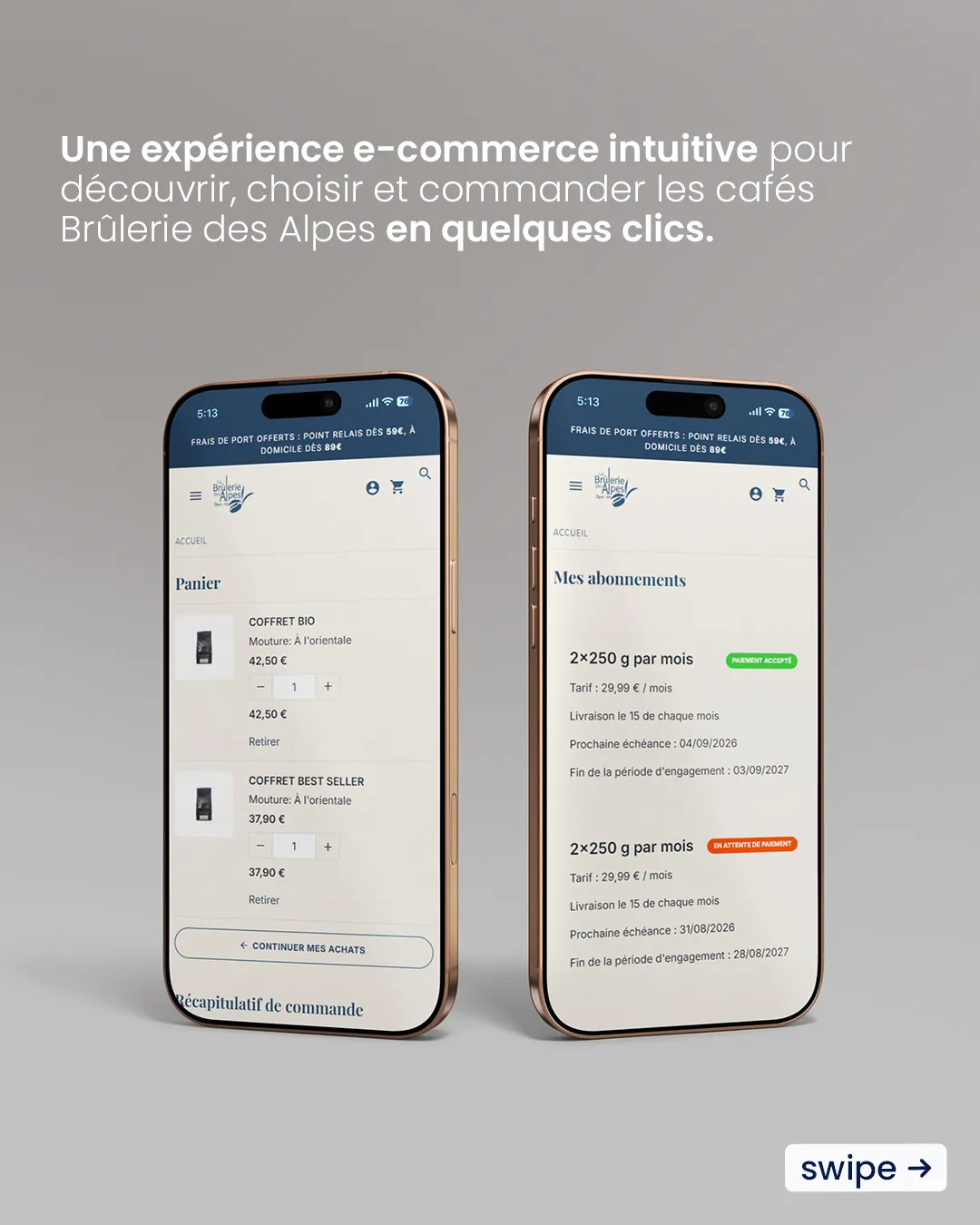 Une expérience e-commerce intuitive pour commander en quelques clics