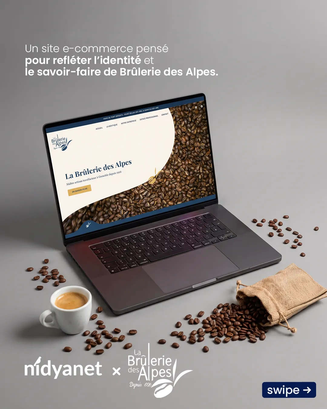 Un site e-commerce qui reflète l’identité et le savoir-faire de la Brûlerie des Alpes