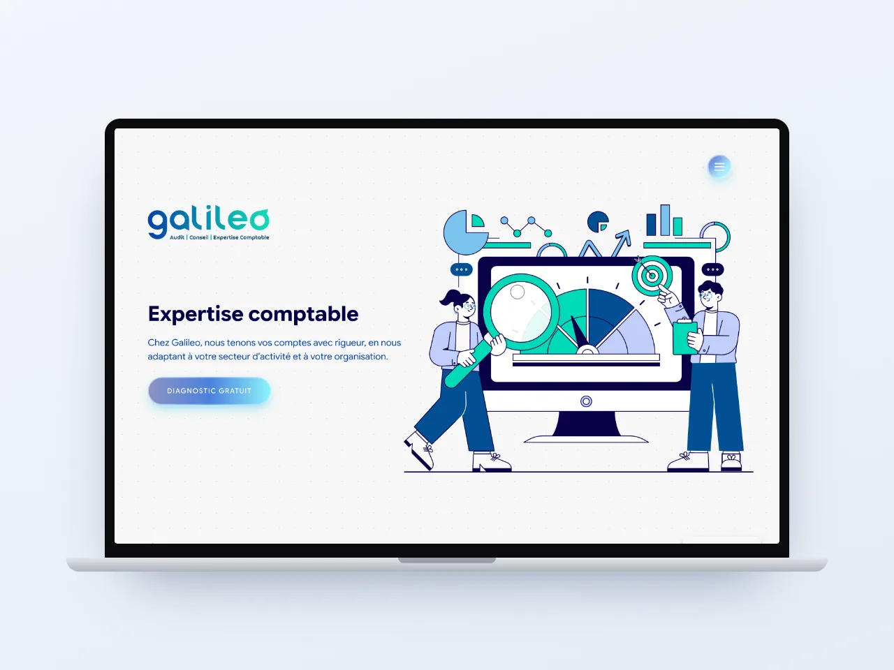 Page Expertise comptable du site Galileo Conseil réalisé par Nidyanet