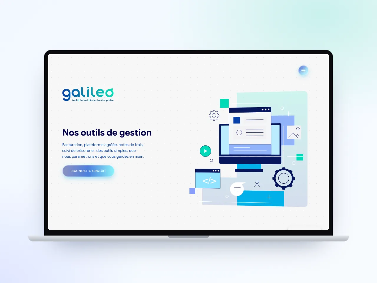 Page Nos outils du site Galileo Conseil réalisé par Nidyanet