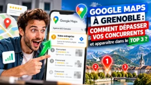 Google Maps à Grenoble : un entrepreneur montre sa fiche en première position devant ses concurrents dans les résultats locaux