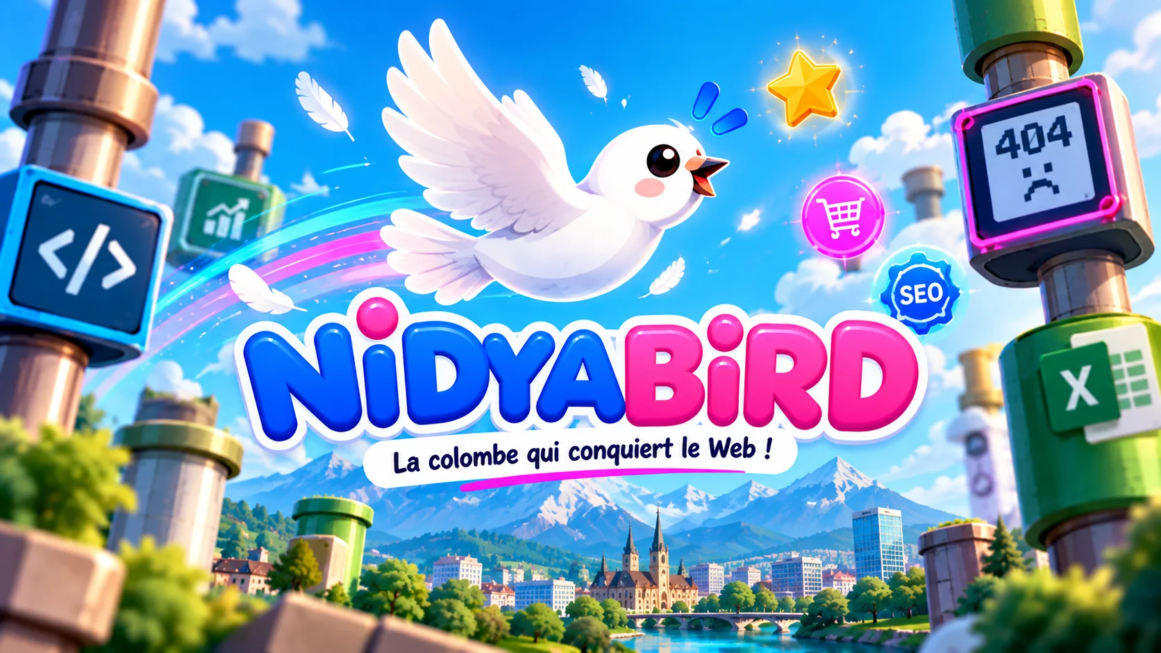 Nidyabird, le jeu vidéo de Nidyanet, la colombe qui conquiert le Web